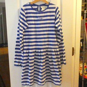 Duke University Striped Long-sleeve Dress Sz 9-10